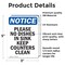 Signmission Please No Dishes In Sink Keep, 3.5 in W x Rectangle, Vinyl Decal OS-2PACK-NS-D-35-V-17531 - alternate 2